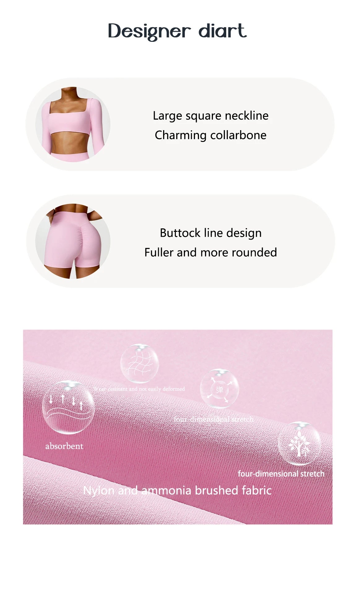 Women Yoga Suit - Quick Dry Gym Tracksuit With Long Sleeve Top & High Waist Leggings