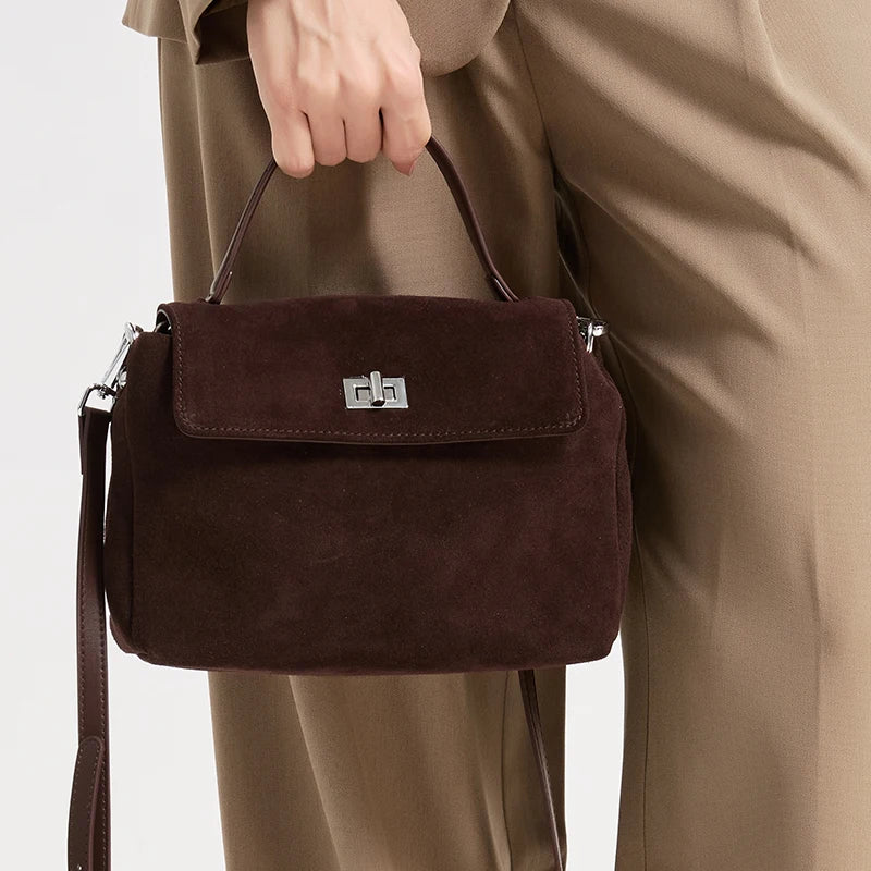 Genuine Leather Crossbody - Women's Soft Leather Messenger Bag With Zipper Closure