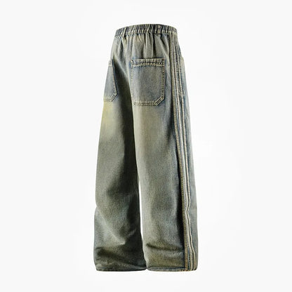 Man Pants Jeans Baggy Jeans Loose Fit Straight Leg High Street Casual Trousers For Men Spring Autumn Trendy Wide Leg
