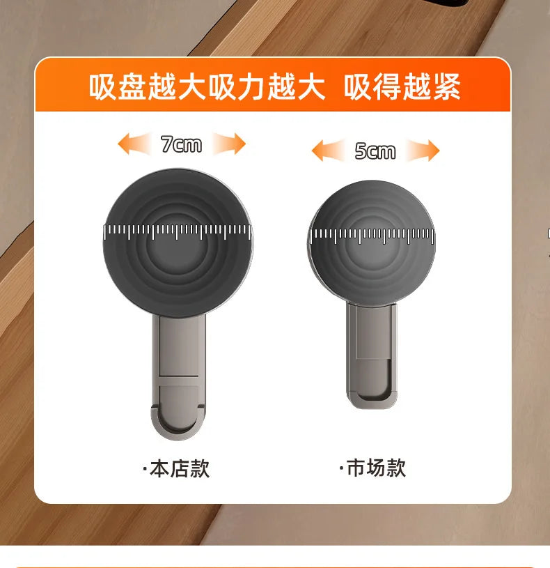 Kitchen Sink Rack - No Drill Suction Cup Storage Rack | Wall Mounted Shelf, Waterproof Metal Organizer