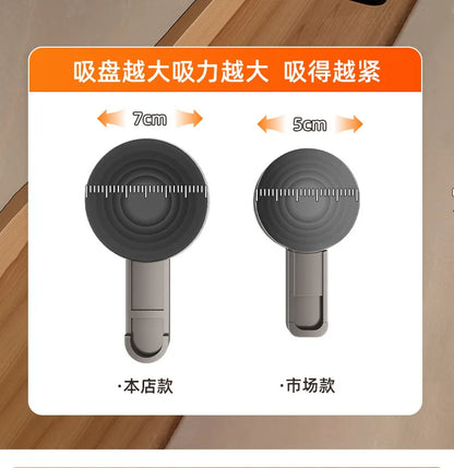 Kitchen Sink Rack - No Drill Suction Cup Storage Rack | Wall Mounted Shelf, Waterproof Metal Organizer