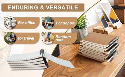 Spiral-Bound Pocket Notebooks - Lined Mini Notepads for Home School or Office