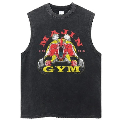 Dragon Ball Anime GYM Sleeveless Tshirt Vintage Sports Tank Tops Streetwear Sleeveless Graphic Harajuku Cotton Vest T-Shirts