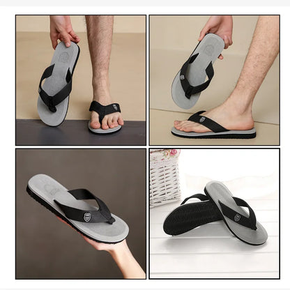 High Quality Summer Slippers Men Flip Flops Beach Sandals Non-Slip Casual Flat Shoes Slippers Indoor Shoes Men Outdoor Slides