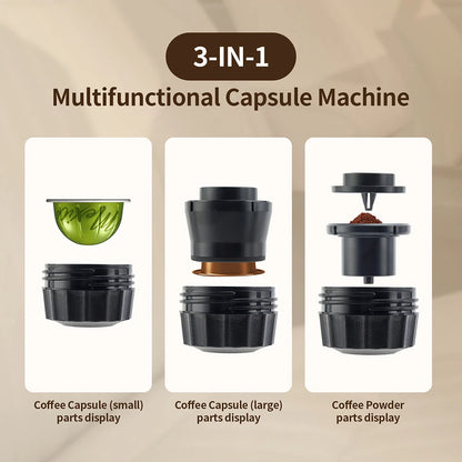 Portable Wireless Espresso Coffee Maker - 3-in-1 Travel Car Home Camping - ZOOMNSTORE