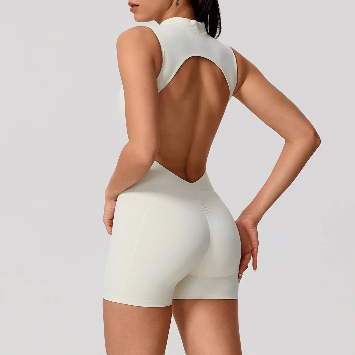 New Summer Women's Sleeveless Back Hollow Jumpsuit Female Sports Suit Fitness Yoga Clothing Peach Hipo Gym Overalls 1 Pcs