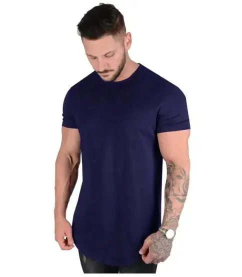 Men's Muscle Fitness T-shirt – Breathable Cotton Gym Tee | Short Sleeve Workout Shirt