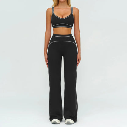 Fitness Suit 2PCS Yoga Set Women's Tracksuit Sports Outfits Gym Running Push Up Sportswear Legging Athletic Wear Workout Clothes
