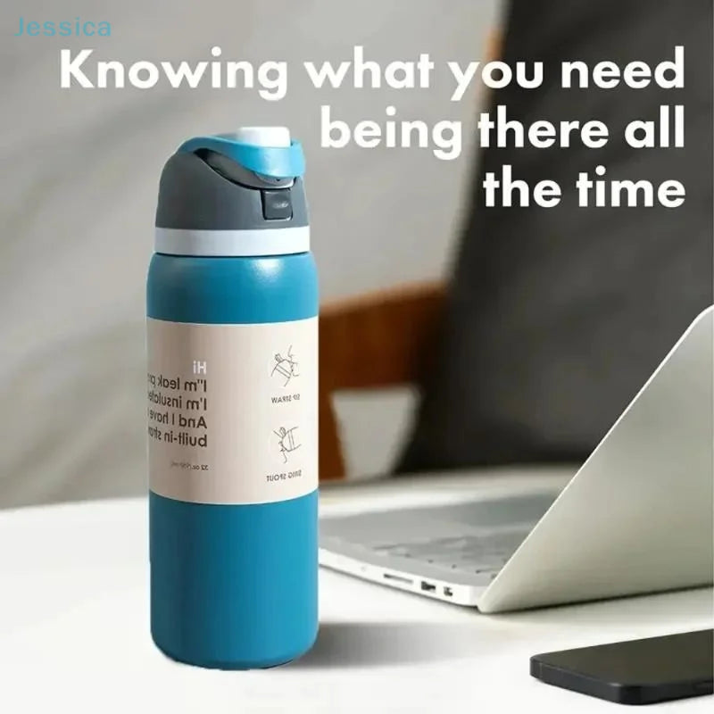 ☆Stainless Steel Thermal Mug Portable Sports Water Bottle Thermos Vacuum Flasks & Thermoses Water Bottle