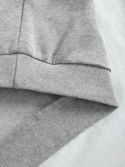 Trendy European and American Style Autumn and Winter Hooded Sweatshirt, Fleece-Lined and Thickened, Unisex Couple's Cardigan, Women's Loose Casual Oversize Hoodie, Long-Sleeve Regular Fit with Front Pocket, Machine Washable,