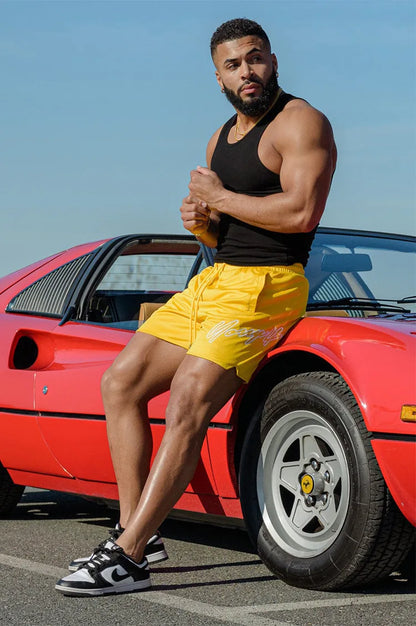 Trend Men's Mesh Beach Swim Casual Shorts Man Quick Dry Loose Basketball Jogger Short Pants Gym Fitness Sport Running Sweatpants