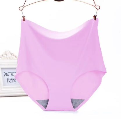 Plus Size women seamless Panties ice silk smooth soft Sexy Underwear Women High Waist Ultrathin Breathable underpants 50-100kg