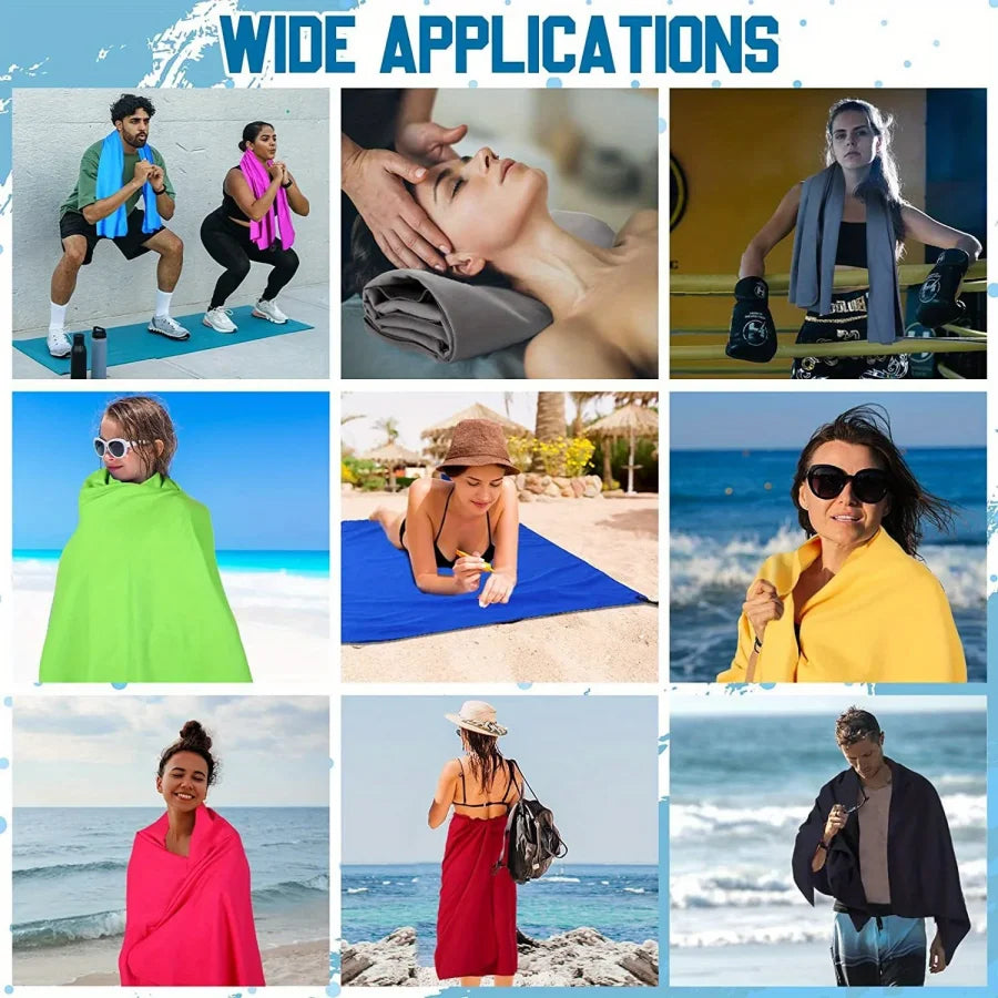 Sports Towel Quick Dry Swimming Towels for Swim, Pool, Water Sports, Beach/Travel Towel in S，L, XL, Extra Large, Camping Gear