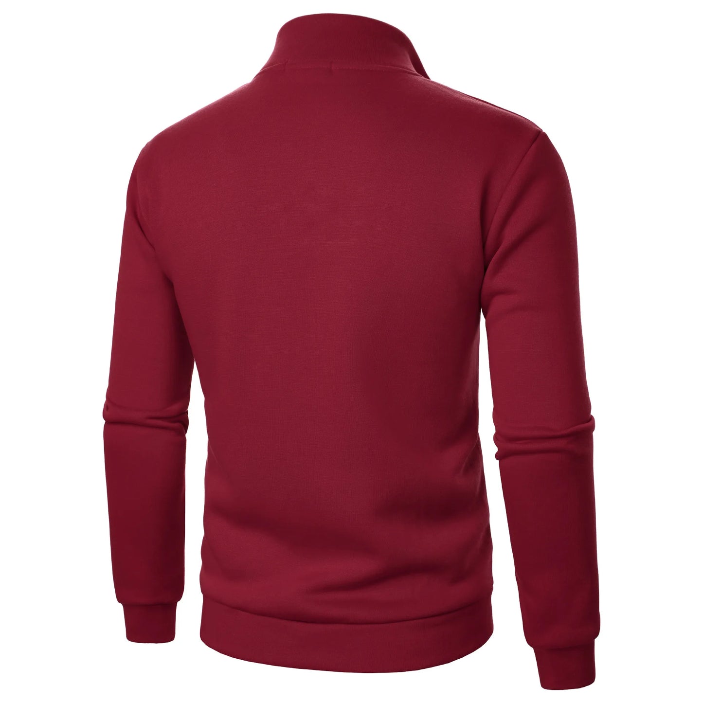 Spring and Autumn new casual half zipper stand up collar hoodie trend simple and loose oversized fleece men's hoodie