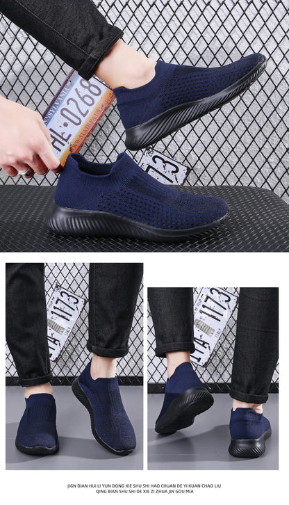 Outdoor Super Light Men Sneakers Fashion Breathable Running Sport Shoes Quality Slip-on Unisex Athletic Footwear 2022 Hot Sale