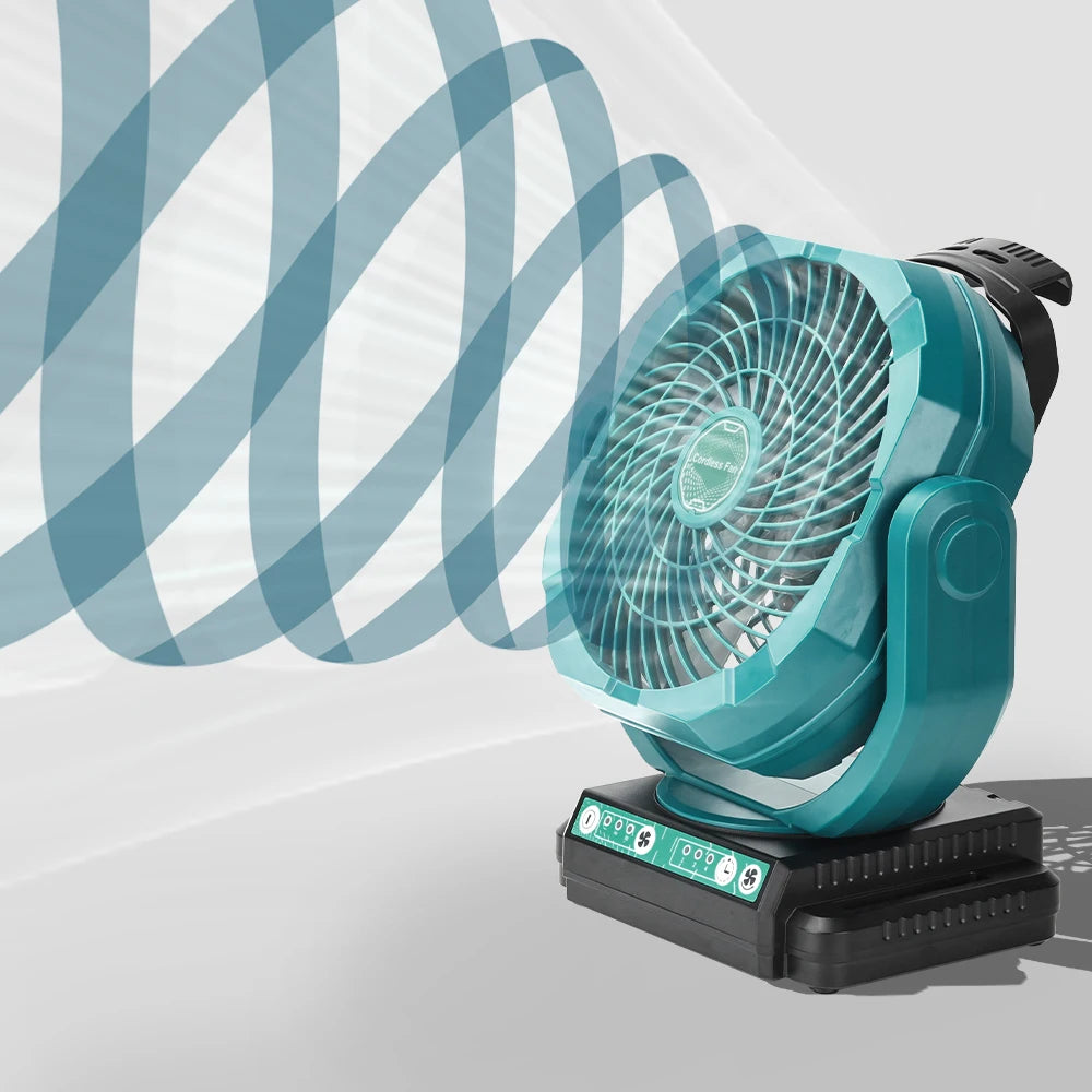 Cordless Oscillating Fan for Bosch 18V Battery, 3-Speed Jobsite Industrial Camping Fan (Battery Not Included)