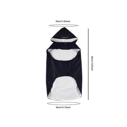 Dog Raincoat Waterproof Hoodie Jacket Rain Poncho Pet Rainwear Clothes with Reflective Stripe for All Sizes Big Puppies