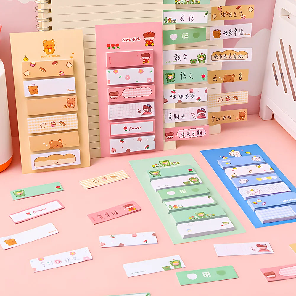 Kawaii Sticky Notes - Cute Journaling Memo Pads for To-Do Lists and Planning