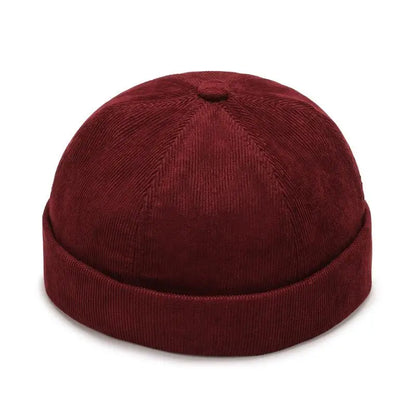 Retro Dome Beanie Hat For Men And Women Brimless Hats Skullcap Docker Adjustable Solid Color Novelty Cotton Caps Men Bonnet