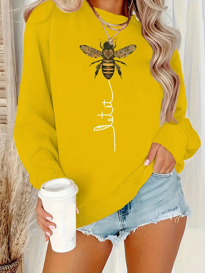Women's Autumn and Winter Loose Casual Cartoon Zipper Bear Pattern Printed Velvet Long-Sleeved Round Neck Sweatshirt Pullover