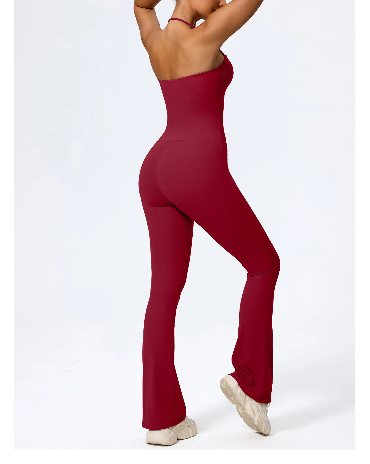 Women Yoga Jumpsuit - Sleeveless Quick Dry Workout Wear with Backless Sportswear Design