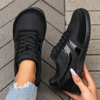 Women's Wide Toe Shoes Sneakers Barefoot Casual Wide Last Fashionable Canvas Black Flat Board Shoes Breathable Mesh Men's Shoes