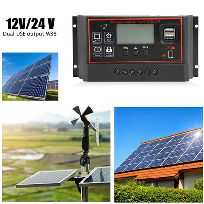 20W-1000W Solar Panel 12V Solar Cell 100A Controller Solar Panel for Phone RV Car MP3 PAD Charger Outdoor Battery Supply Camping