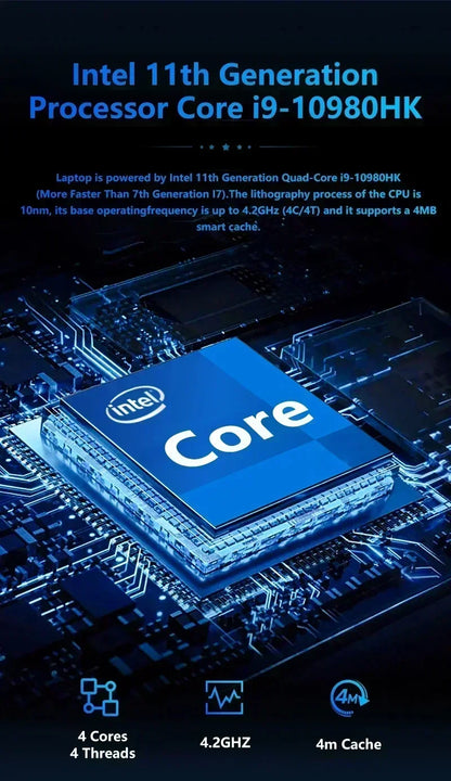Intel Core i9 10980HK 15.6 Inch Gaming Laptop 32GB RAM 2TB SSD Fingerprint Unlock WiFi 6 4K Ultrabook Pro Max Speed