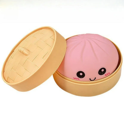 Simulated Colorful Dumpling Squishy Toys Slow Rising Stress Relief Fidget Ball, Soft Squeeze Decompression Toy for Adults & Kids