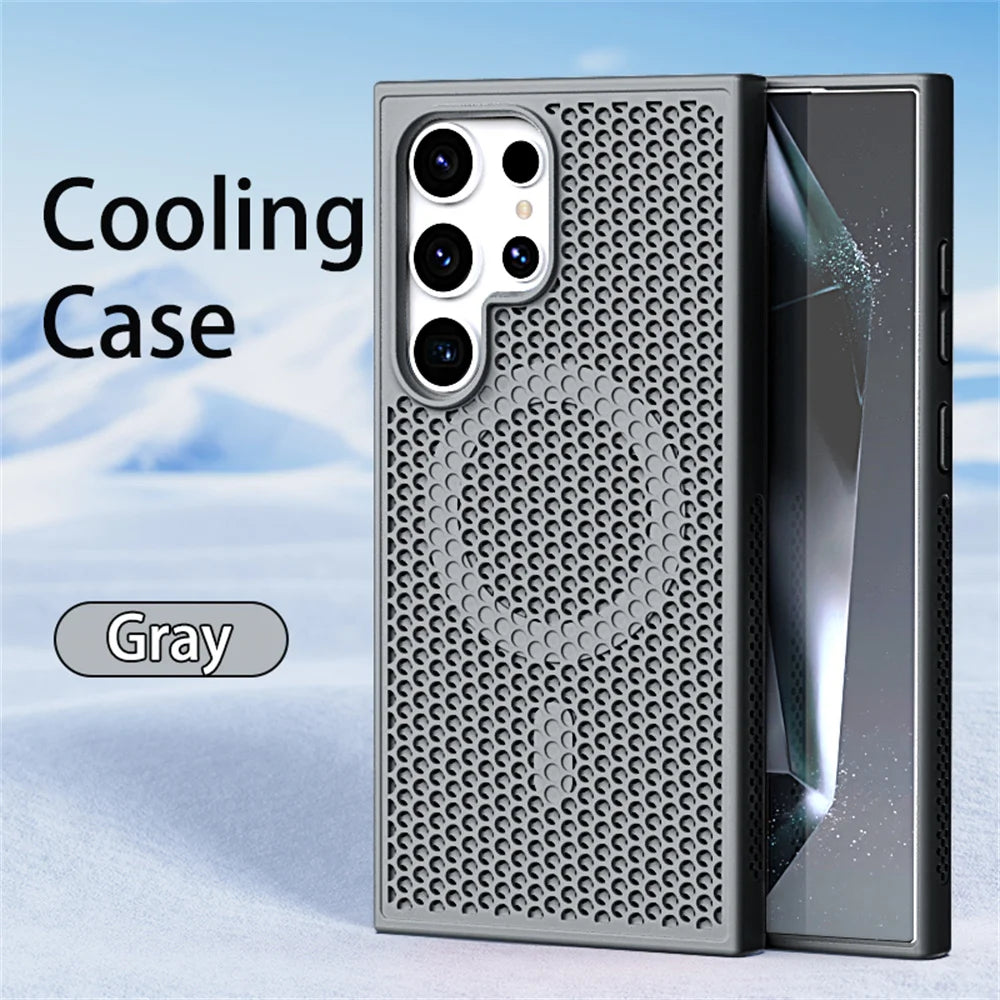 Magnetic For Magsafe Heat Dissipation Phone Case For Samsung S26 S25 S24 S23 Ultra S22 Plus FE Luxury Shockproof Protector Cover