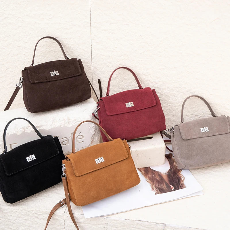 Genuine Leather Crossbody - Women's Soft Leather Messenger Bag With Zipper Closure