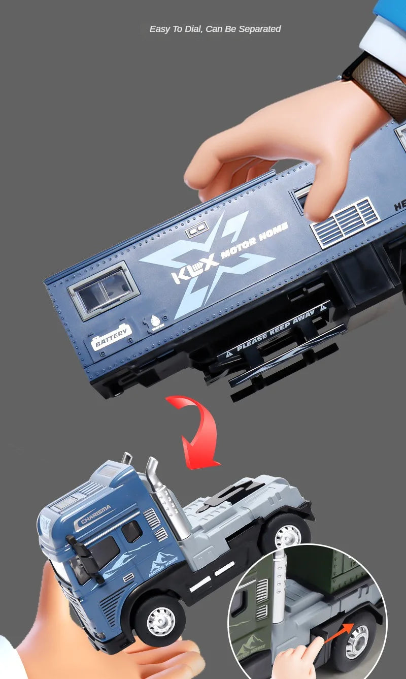 2025 Hot 39cm Car Model Toys for Children Kids Games Boys Motor Home Christmas Train Alloy Cars At Scale Girl Gifts with Light