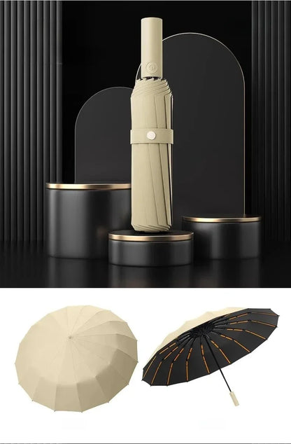 Stormproof Windproof Automatic Folding Rain Umbrella for Men, Large Strong Reinforced 288 Bone, Sun UV UPF50+ Parasol