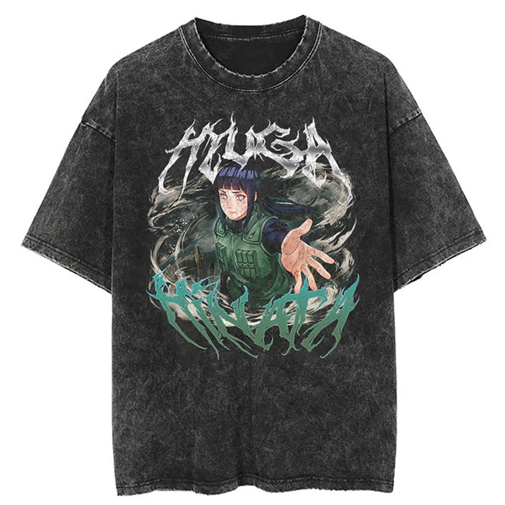 Hip Hop Streetwear T Shirt Japanese Anime Naruto Print T-Shirt Men Harajuku Cotton Tshirt Summer Short Sleeve Tops Tees