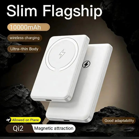 10000mAh Qi2 Magnetic Wireless Power Bank 15W Fast Charging Ultra Slim Portable Charger for iPhone 17/16/15/14/13/12 Series
