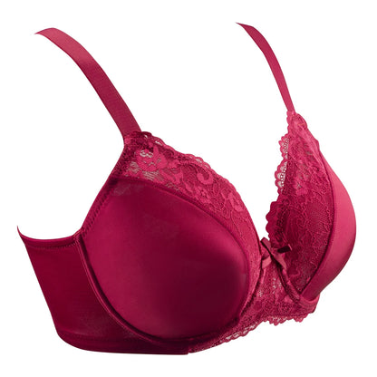 Sheroine Underwire Women Bras Lace Floral Minimizer Full Coverage Non Padded Unlined Everyday Comfort Support T-Shirt Bra