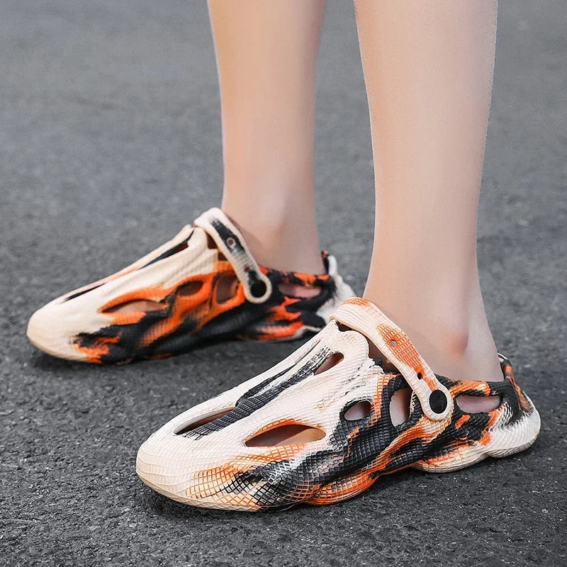 Camouflage Platform Slippers - Lightweight Outdoor Summer Clogs for Men Women