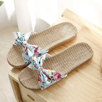 New Summer Ladies Slippers Outdoor Beach Sandals Bohemian Ethnic Style Handmade Espadrilles Platform Slippers Flip Flops Women