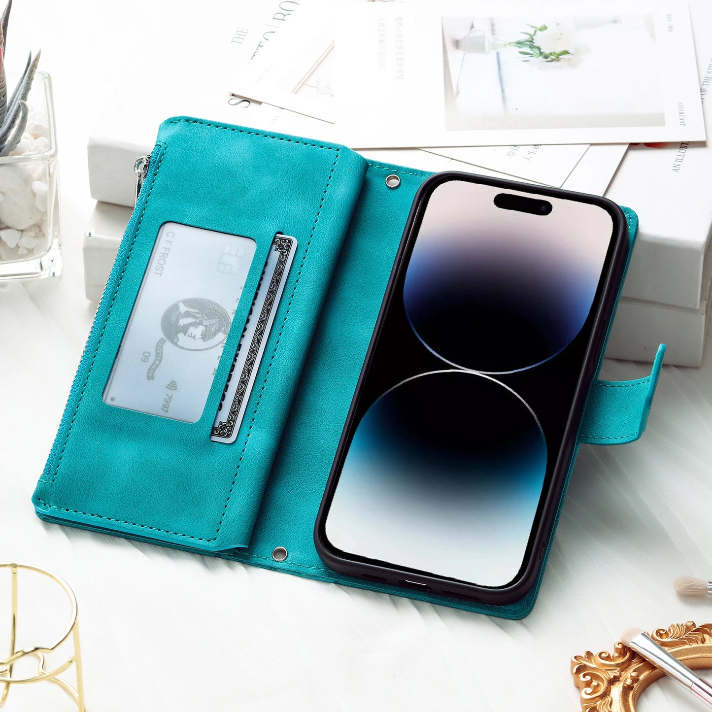 Leather Flip Case For Samsung Galaxy S26 S25 S23 S24 Ultra S22 S21 Plus S20 FE + Note 20 10 9 Card Wallet Embossing Phone Bag