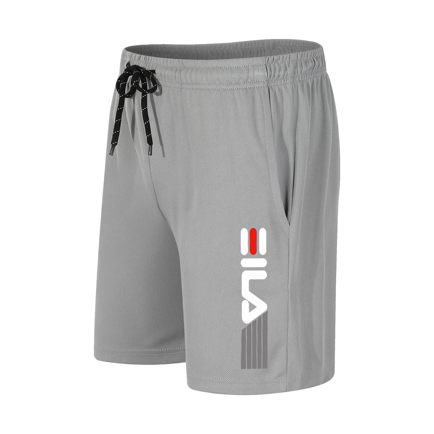 Men's Running Shorts Casual Sports Breathable Mesh Quick Dry Shorts Outdoor Hiking Clothing Fitness Quick Dry Drawstring Shorts