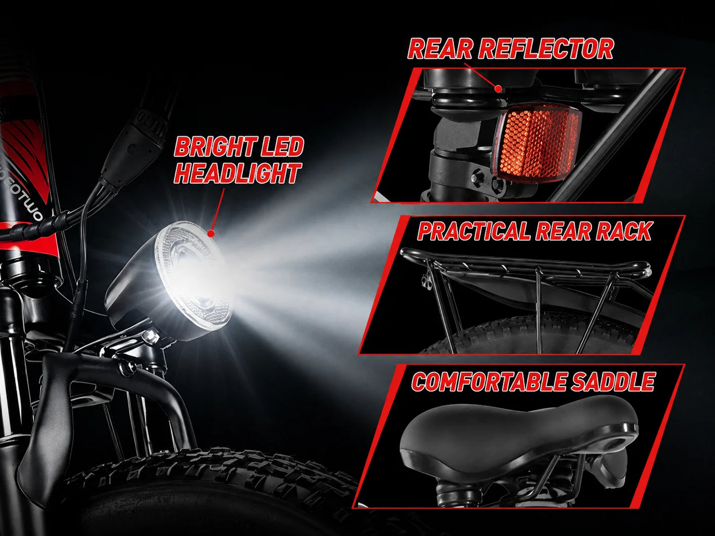 Electric Bike for Adults 1500W Peak, 34MPH 26" Fat Tire Ebike, 48V 15Ah Long Range Battery, All-Terrain Mountain Commuter E-Bike