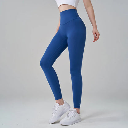 SOISOU Nylon Yoga Pants Gym Leggings Women Girl Fitness Soft Tights High Waist Elastic Breathable No T Line Sports Pants