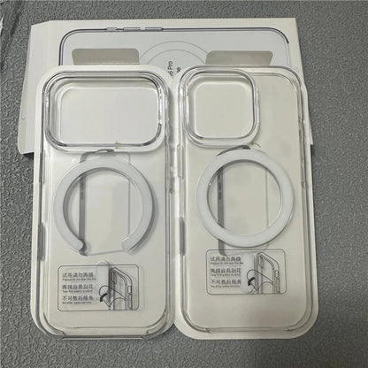 Original Magnetic Animation Clear Case For iPhone 17 16 15 14 13 17Pro Max Boxed Hard Cover For Magsafe Wireless Charging
