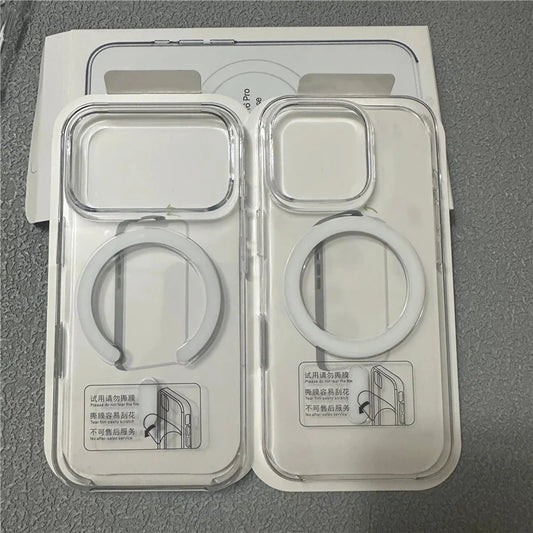 Original Magnetic Animation Clear Case For iPhone 17 16 15 14 13 17Pro Max Boxed Hard Cover For Magsafe Wireless Charging