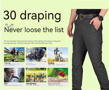 Asian size Mens Summer Tactical Cargo Pants Army Military Style Streetwear Jogger Hiking Trekking Mountain Work Casual Trousers