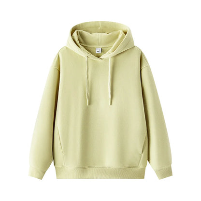 Semir Hoodie Women Fleece Lined Thermal Antibacterial Loose Fit Solid Color 2025 New Winter Casual Pullover