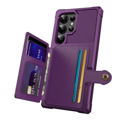 Card Wallet Case for Samsung Galaxy S24 S23 FE S25 Plus S22 S21 S26 Ultra A17 A37 A56 A36 A55 A35 A15 A54 A34 A52S A05S A05 A16