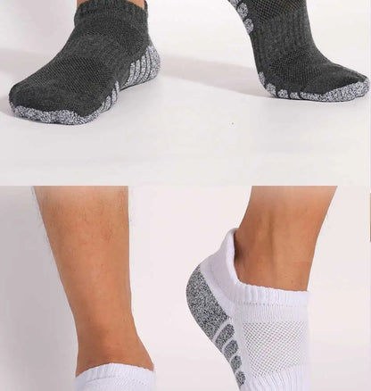 Thickened Non-Slip Running Socks - Breathable Low Cut Sports Socks for Men  Women 3 Pairs - ZOOMNSTORE