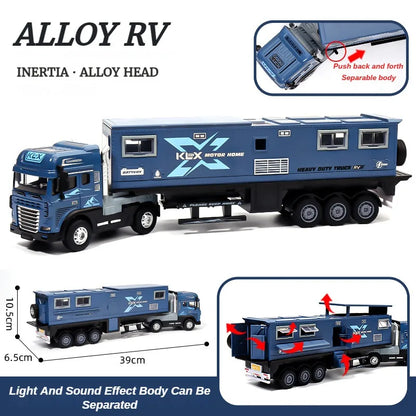 2025 Hot 39cm Car Model Toys for Children Kids Games Boys Motor Home Christmas Train Alloy Cars At Scale Girl Gifts with Light