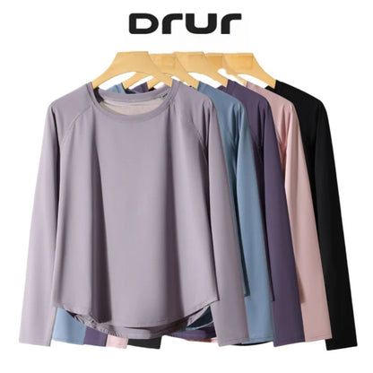 Women's Yoga Top – Long Sleeve Quick Dry Sportswear | Breathable, Flexible Workout Tee